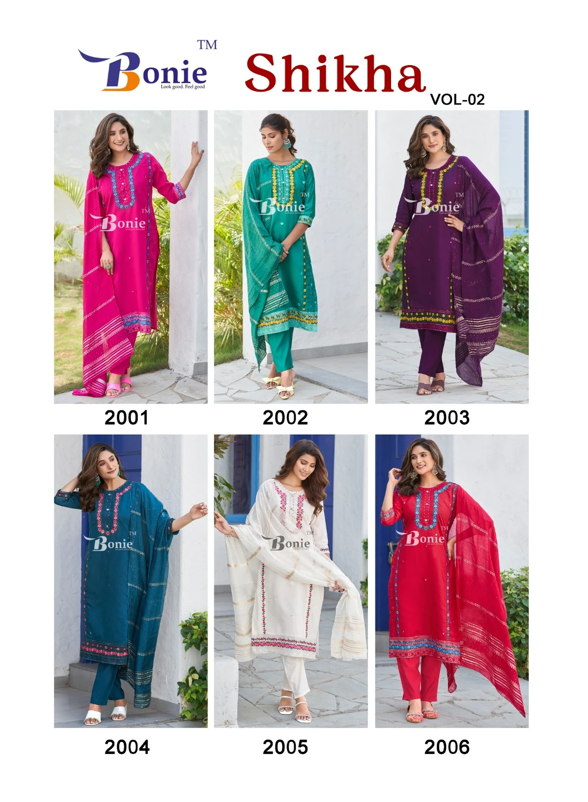 Bonie Shikha Vol 2 Roman Silk Wholesale Readymade Salwar Suit Catalog — Wholesale Readymade Suit, bonie wholesale from Surat — view 7
